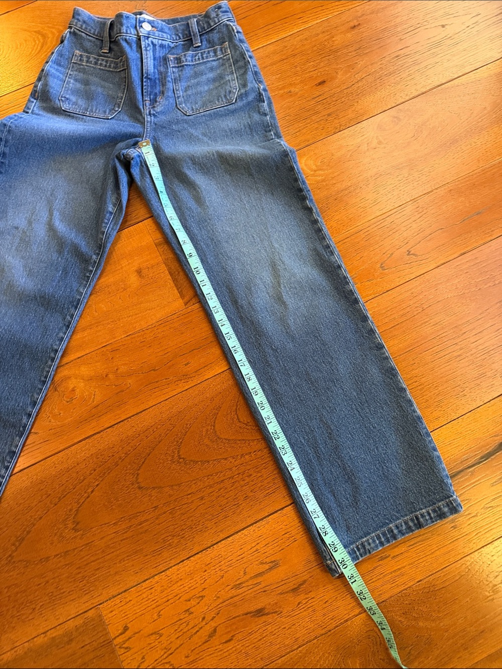 Madewell The Emmy Wide Leg High-Rise  Denim in Medium Blue - Picture 11 of 13